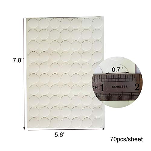 4 lençamentos PVC Autadeiros de parafuso auto-adesivos, parafusos de 18 mm tampa de tampas para o guarda-roupa