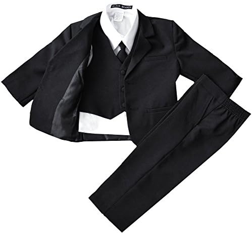 Black N Bianco Boys Terno com gravata para crianças e bebês