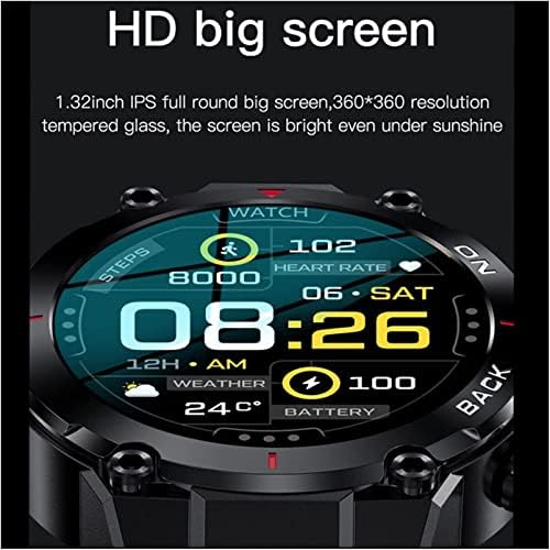 Funnybsg GPS Smart Watch Men 1.32 IPS exibem longos relógios esportivos de bateria de 5 atm smartwatch