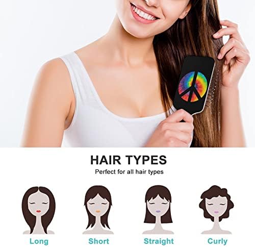 TIY Dye Peace Logo Hair Brush Brush Brush Air Cushion Pente para homens Presente de cabelo para homens
