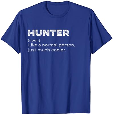 Mens Hunter Definição Nome Personalizado T-shirt Funny Birthday