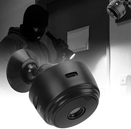 Câmera AMONIDA CCTV, câmera de segurança WiFi ABS Visão noturna em tempo real com cabo USB para casa