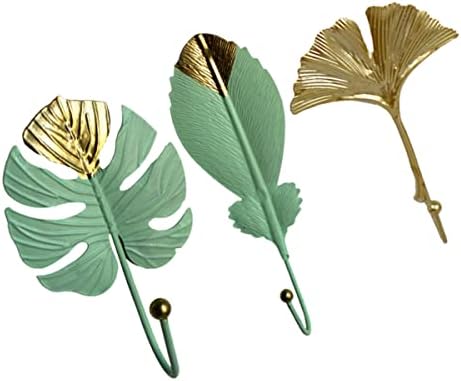 PretyZoom 3pcs gancho bolsa utilitária em forma de folha de folhas de folhas de metal leve suprimentos de corredor