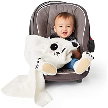 Enesco Izzy e Oliver New Baby Infant Panda Personagem Super-Soft Folding Travel Blain, branco, 24 x 24 polegadas