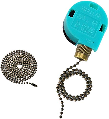 Interruptor do ventilador de teto Zing Ear Pull Chain interruptor ZE-268S6 3 Velocidade 4 arame Pull Chain