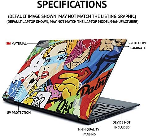 MightySkins Skin for Microsoft Surface Laptop 3 13,5 - Mania de desenho animado | Tampa de embrulho de decalque