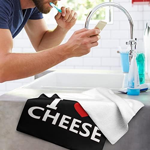 Eu amo toalha de pano de pano de queijo 28,7 x13.8 face panos superfine fibra altamente toalhas de mão