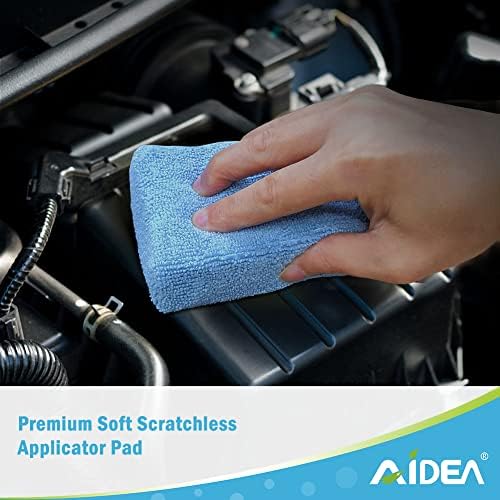 Andea Microfiber Applicador Pads-8pk, esponja de microfibra, almofadas de lavagem de carro, almofadas de limpeza,