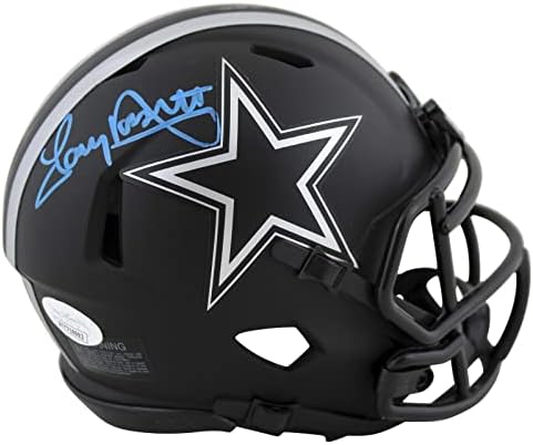 Cowboys Tony Dorsett assinou o Mini Capacete Eclipse Speed ​​com Sig JSA Blue SIG - Autographed NFL Mini Celmets
