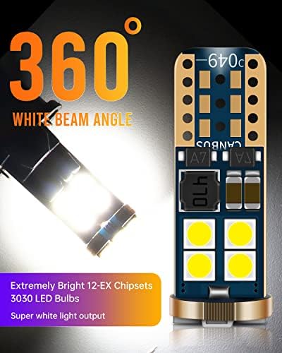Luyed 2 x 730 lúmens extremamente brilhante 9-30V 3030 12-EX Chipsets Canbus W5W 194 168 2825 Bulbos
