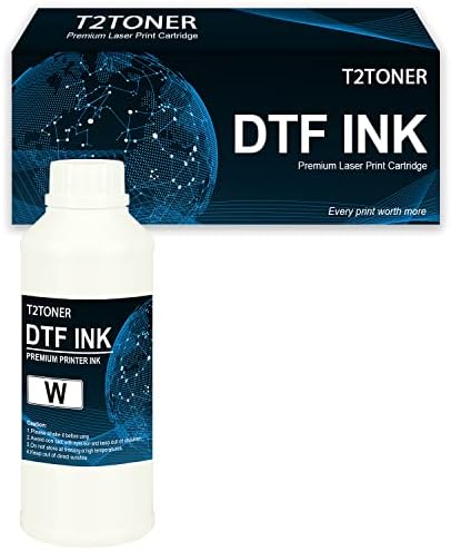 T2TONER DTF tinta branca 1000ml Substituição para Epson Primthead L1800 R1390 R2400 R2800 L1800 L1430 L800 P408