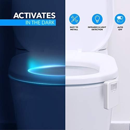 Chunace Toilet Night Lights - Motion Sensor ativado LED com 16 cores mudando para decoração do banheiro