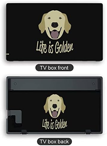 Life Is Golden Stick Skin Skin Full Set Stickers Coberta de protetor para console Joy-Con Dock