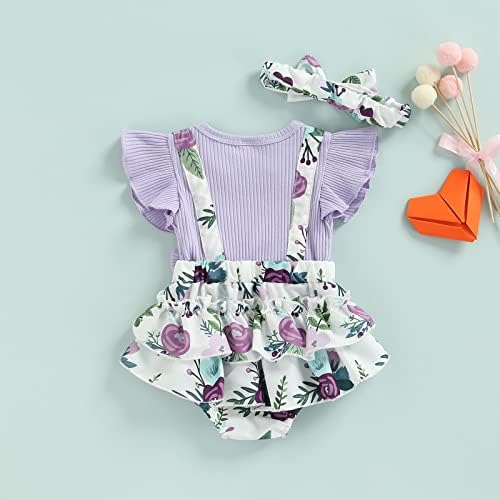 Recém -nascidos Roupas de menina definida com manga curta Rupa de traje de traje de traje floral roupas de fiagem