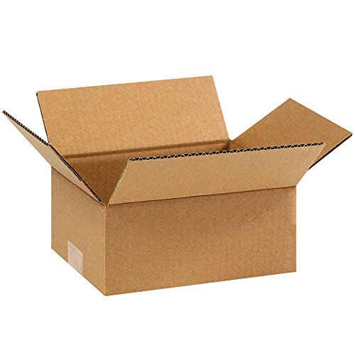 Aviditi 9x7x3 Caixas de corrugada plana, plana, 9L x 7w x 3h, pacote de 25 | Remessa, embalagem, movimentação,