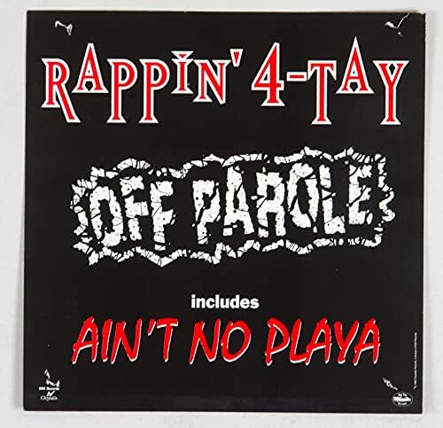 Rappin 'Poster de 4-Tay Flat 1996 Off Parole Álbum Promoção 12 x 12