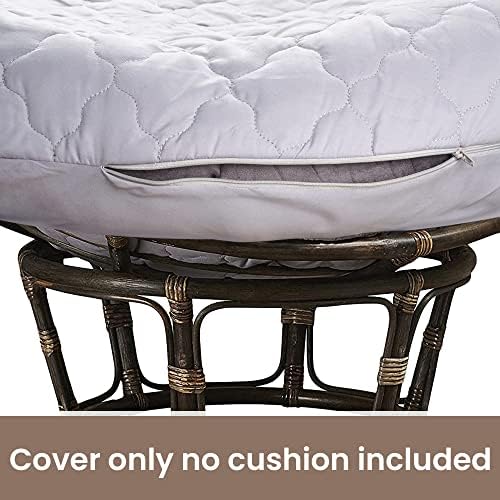 Hudson Comfort Papasan Cushion Tampa - Forma acolchoada, tecido de microfibra macia, apenas cobertura de