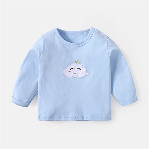 Crianças crianças crianças bebês bebês meninos meninas desenho animado manga longa algodão camiseta blusa tops de roupas roupas meninos de oliva top