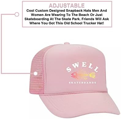 Swell Skateboards Classic Retro Trucker Hat para homens, mulheres, meninos e meninas Snapback Foam &
