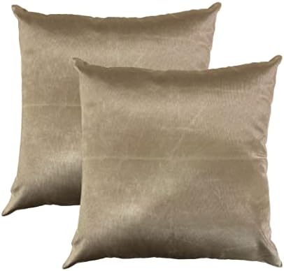 Confie+ pacote de 2 arremesso de arremesso de arremesso de travesseiro 18x18 polegadas Gold - Padrão sólido