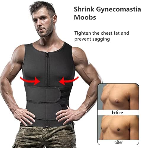 Colete de sauna bigfox para homens, aparadores de cintura Belso Slimming Body Shaper Tank Tampa Tampa Tampa