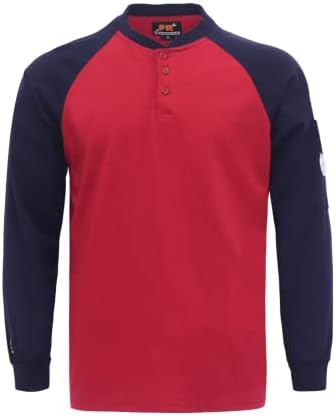 Camisetas KonReCo FR para camisa resistente à chama de verão 5,5 oz de peso leve e 7oz Cat2 Henley Shirts