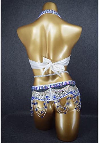 Klhhg Based Belly Dance Clothing Bra and Belt 2 peça/Set Figurmings for Women Costume de figurino