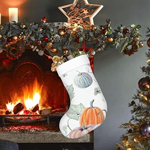 Yilequan 18 polegadas meias de Natal meias clássicas, abóboras de outono, para decorações de festas de Natal