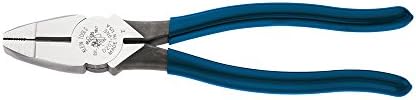 Klein Tools D201-8 Alicate com facas endurecidas de indução, mandíbulas serrilhadas e alças temperadas,