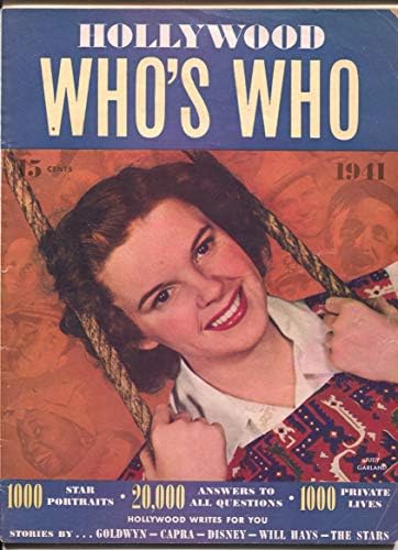 Hollywood Quem é quem 1 1941-Judy Garland-1st Editora-Humphrey Bogart-Gene Tierney-Gene Autry-VG-