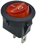 Interruptor do balancim 20pcs/lote kcd1-102 redondo 23mm Button spst 2pin snap-in/desligar o interruptor