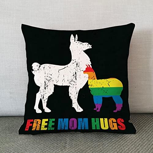 Jogue a capa de travesseiro, mãe livre, abraços alpaca gay travesseiro de travesseiro de gênero igualdade de gênero