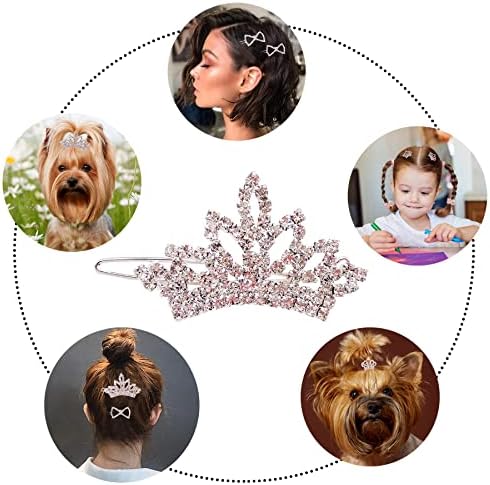 Pet Show 1pc/pacote cachorro tiara coroa clipes de cabelos arcos para cães pequenos fantasia cristal