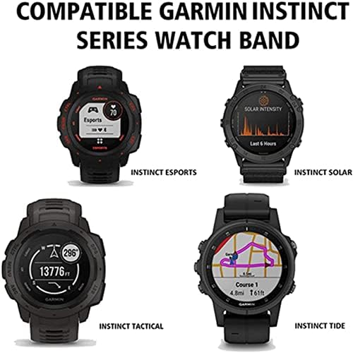 UMCNVV Silicone Watch Band para Garmin Instinct/Instinct Tide/Esports/Solar/Substituição Tática Relógio Banda