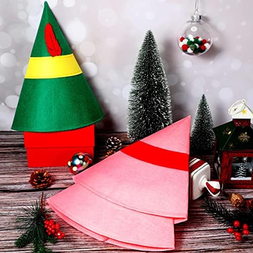BBTO 6 PCs Christmas Elf Hat para adultos Cosplay Elf Costume Acessórios GNOME CHATOS DE PANTA DO