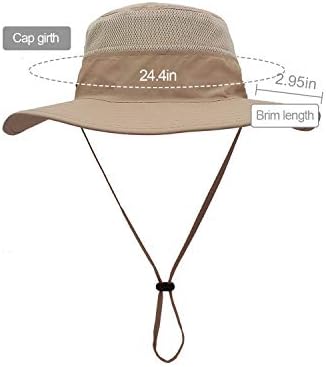 Chapéus de pesca obile para homens mulheres UPF50+ Proteção UV larga larga salfari de chapéu à prova d'água, praia,