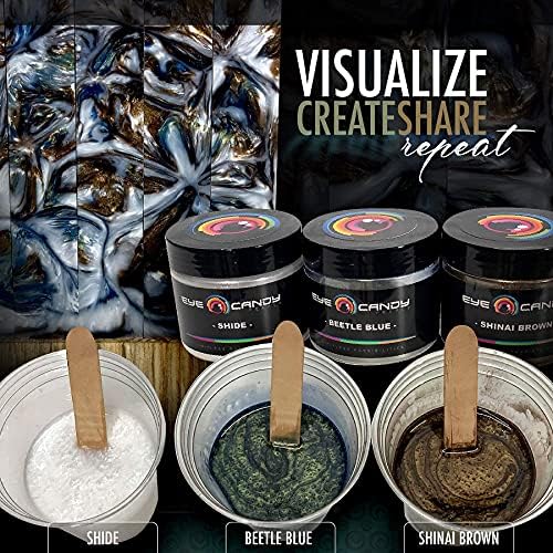 Eye Candy Premium Mica Powder Pigmment “Besouro Azul” Multiplumes Furpose Arts and Crafts Additive | Filmes,