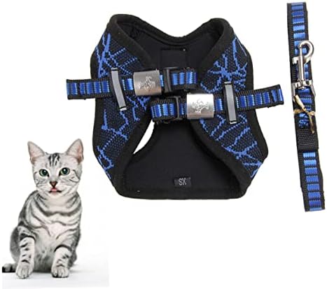 Patkaw traseiro aparelho de colméia de gato gato colete de caminhada de gato arnês de gato de gato treinamento