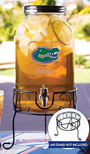 NCAA Florida Gators Dispensador de vidro / jarra de chá solar, 3 litros