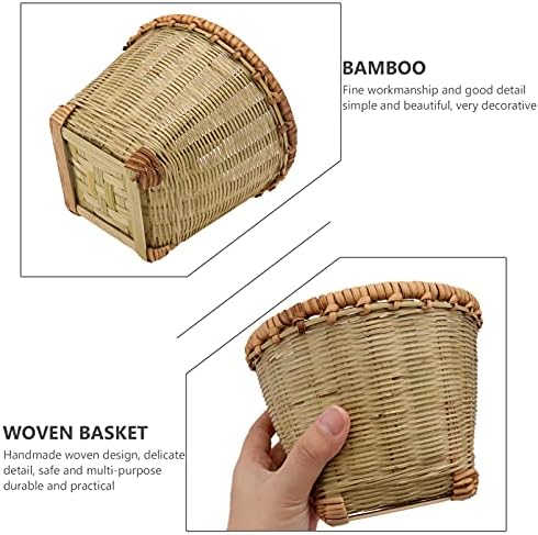 Cesto de vime de vime de vime tecidos cestas de bambu cesto de cesto de cesto de bambu de bambu de