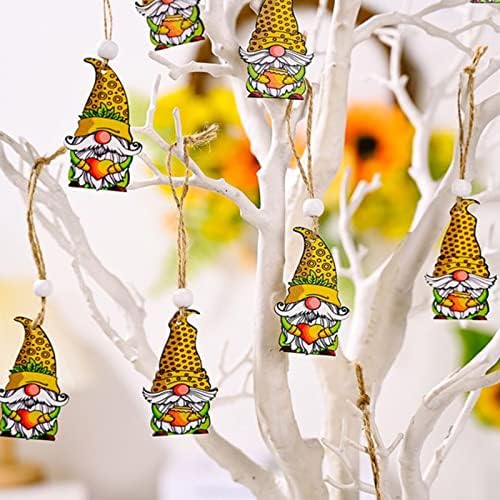 Decorações de Páscoa Top Hotya Festival de madeira Gnome Gnome pendurado Pingente 12pcs/Charme de caixa