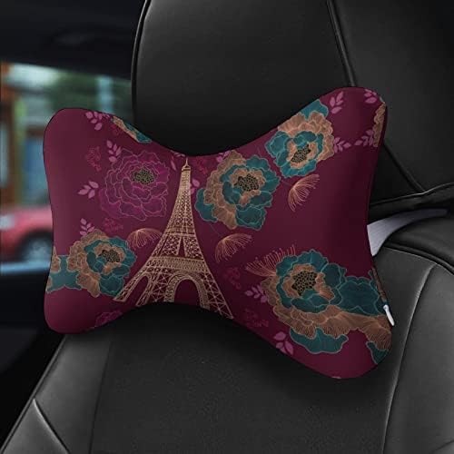 Travesseiro de pescoço do carro da torre de Eiffel para direção de dois assentos Auto -apoio de