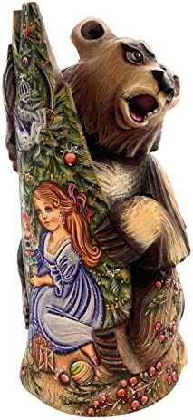 A estatueta de madeira suporta o quebra -nozes e o rei do rato, estatueta decorativa de 10,43 altos russo