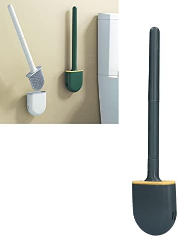 Brush e suporte do vaso sanitário, escova e suporte do vaso sanitário com cerdas flexíveis, alça destacável para
