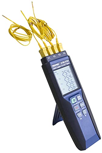 Tecpel DTM-319A Digital 4- Channel K, J, E, T Tipo de Dados de Temperatura Logger, Termoparo Termômetro Taiwan