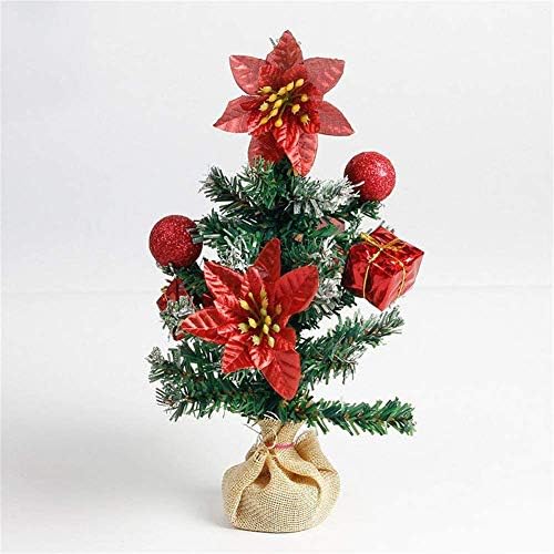 Twdyc Mini Christmas Tree com decorações, árvore de Natal delicadamente decorada com ornamentos