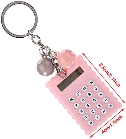 Mini Calculadora Portátil, Calculadora de Cadeia de Chave de Chave de Boncos fofos Calculadora de bolso