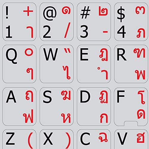 Adesivo de teclado não transparente tailandês-inglês