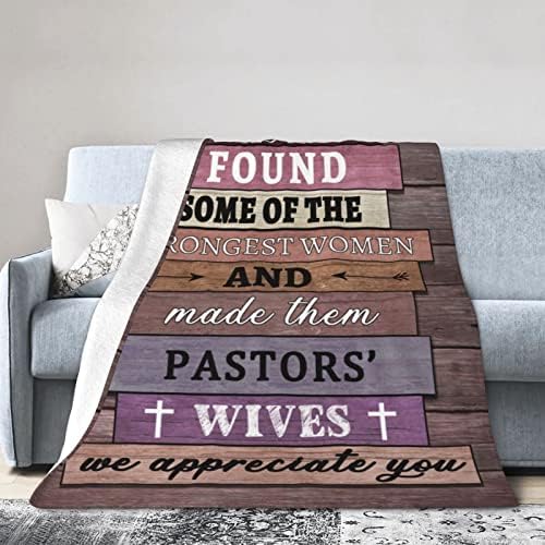 Buugviil Pastor da esposa Presentes de apreciação Presentes religiosos para pastores esposa jogam cobertores