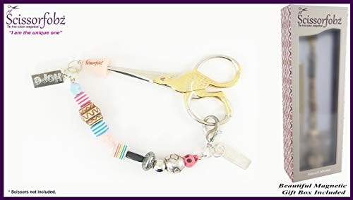 Scissors FOBs by Scissorfobz-Natural Collection- Chave da chave da chave de pulseira de pulseira